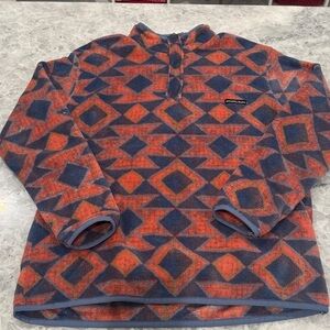 Geometric Patterned Fleece Pullover